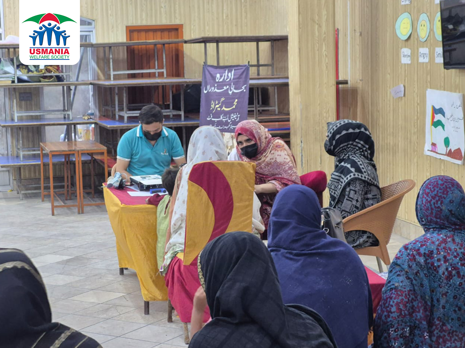 Usmania Free Medical Camp for women and children, were treated and provided free medicines.